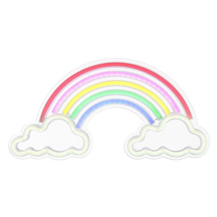 Globo - LED neónová nástenná dekorácia LED/3W/USB dúha