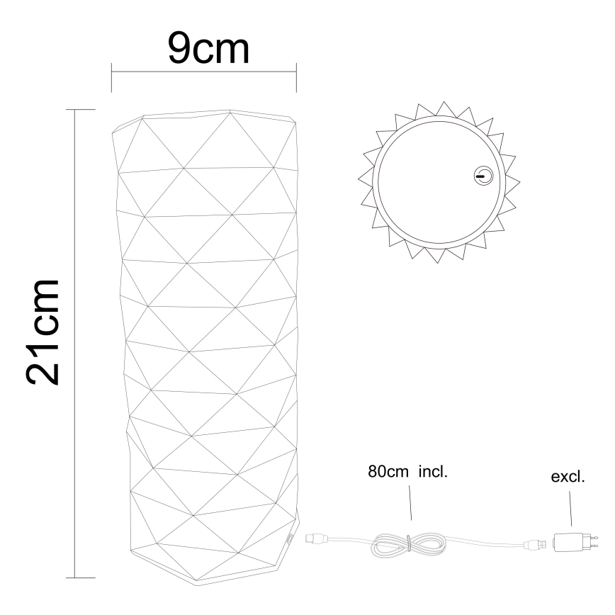 Globo - LED Stmievateľná dotyková stolná lampa LED/1W/5V 2700/4000/6500K 800 mAh