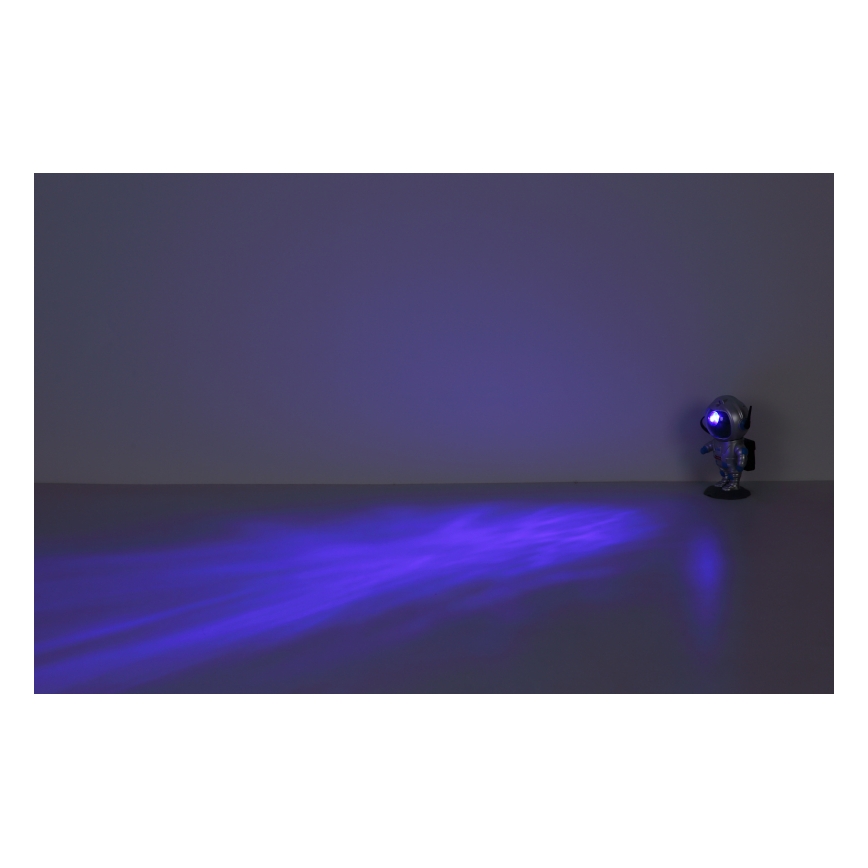 Globo - LED RGB Stolná lampa LED/4,5W/5V kozmonaut strieborná