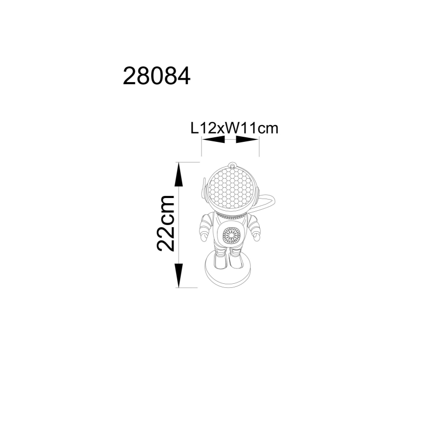 Globo - LED RGB Stolná lampa LED/6W/5V kozmonaut biela