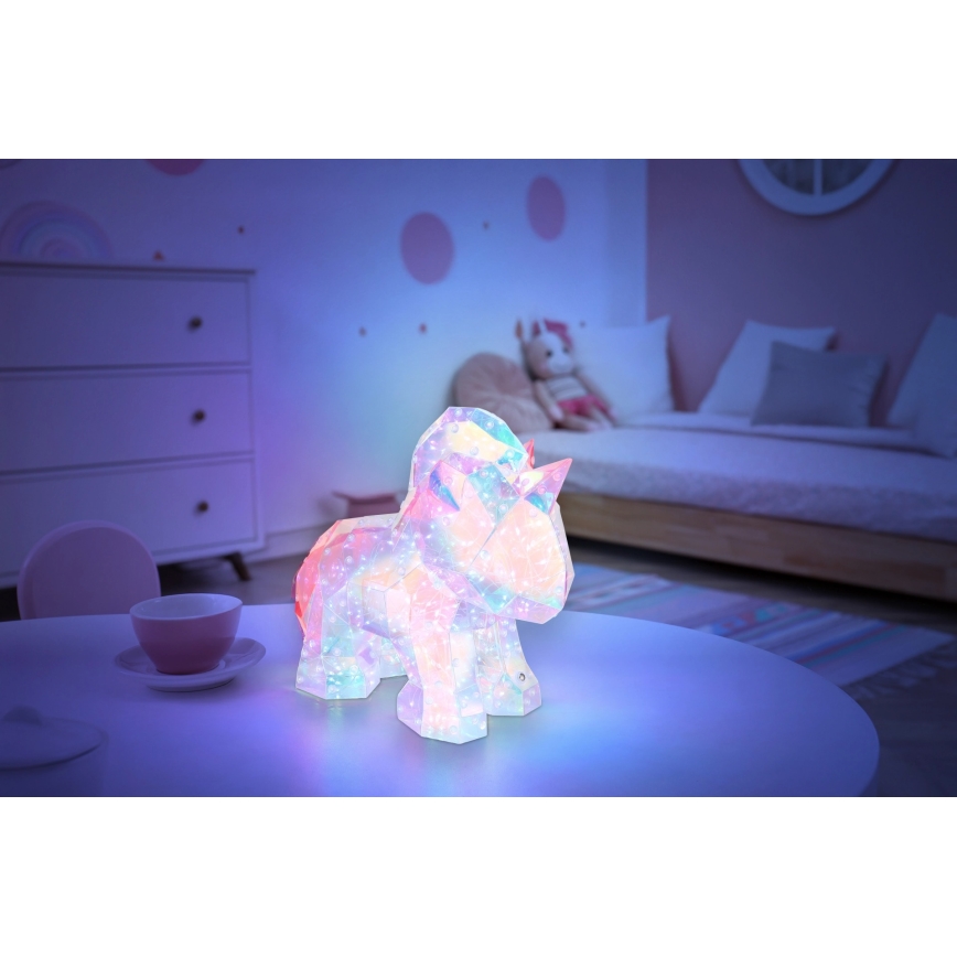 Globo - LED stmievateľná nabíjateľná stolová dekorácia LED/4W/5V 1800 mAh jednorožec