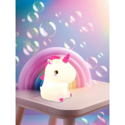 Globo - LED RGBW stmievateľné nabíjacie detské nočné svetlo LED/1,5W/5V 1200 mAh jednorožec