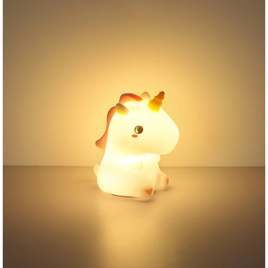 Globo - LED RGBW stmievateľné nabíjacie detské nočné svetlo LED/1,5W/5V 1200 mAh jednorožec