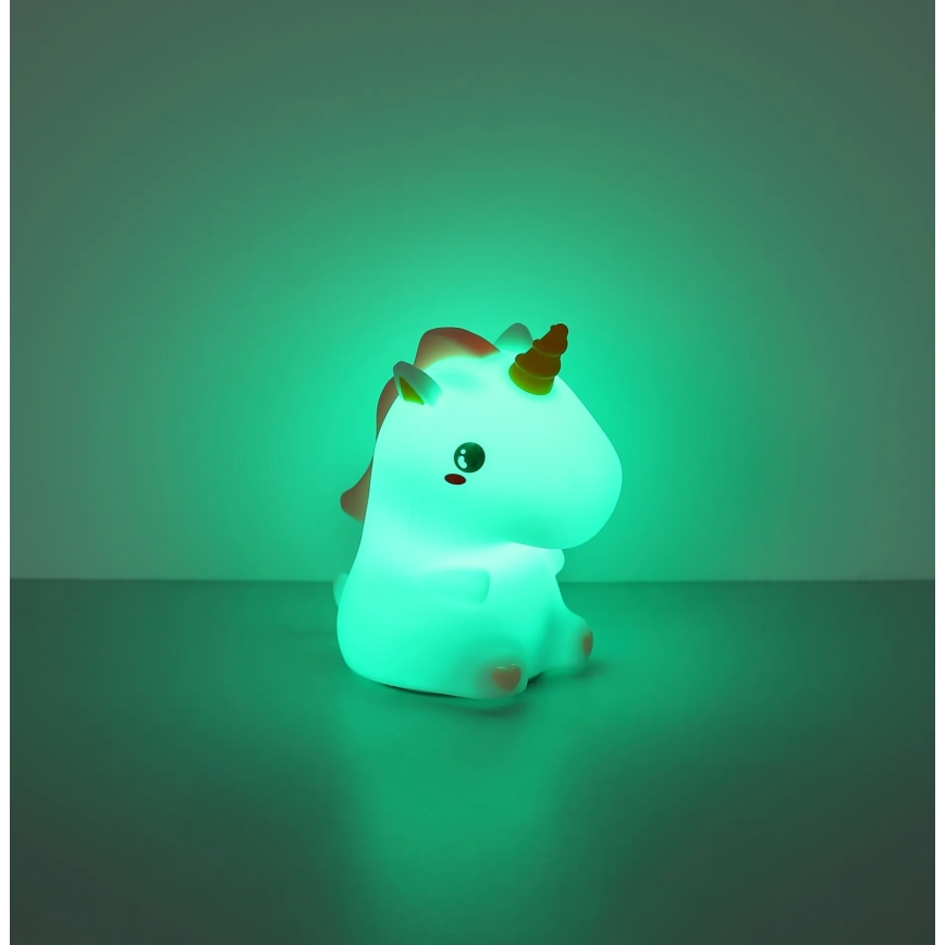 Globo - LED RGBW stmievateľné nabíjacie detské nočné svetlo LED/1,5W/5V 1200 mAh jednorožec