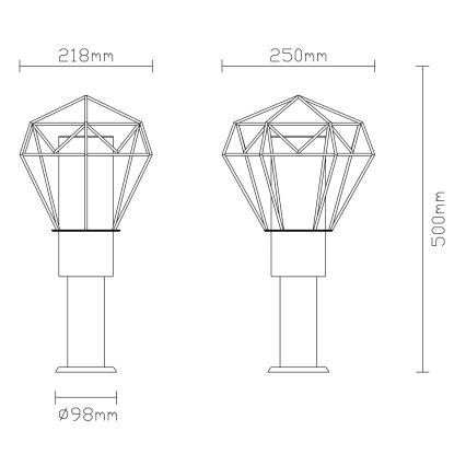 Globo - Vonkajšia lampa 1xE27/15W/230V IP44