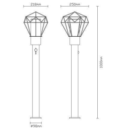 Globo - Vonkajšia lampa so senzorom 1xE27/15W/230V IP44