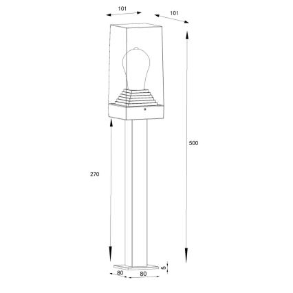 Globo - Vonkajšia lampa 1xE27/40W/230V IP44