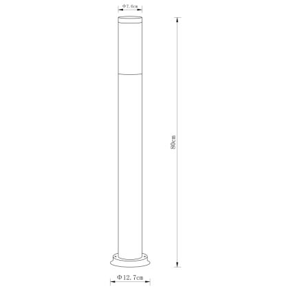 Globo - Vonkajšia lampa 1xE27/60W/230V 80 cm IP44