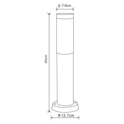 Globo - Vonkajšia lampa 1xE27/60W/230V 45 cm IP44