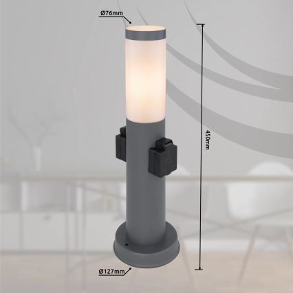 Globo 3158AK - Vonkajšia lampa s 2 zásuvkami BOSTON 1xE27/23W/230V IP44