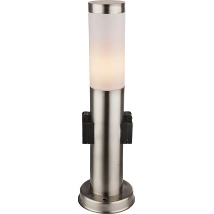 Globo - Vonkajšia lampa s 2 zásuvkami 1xE27/23W/230V IP44