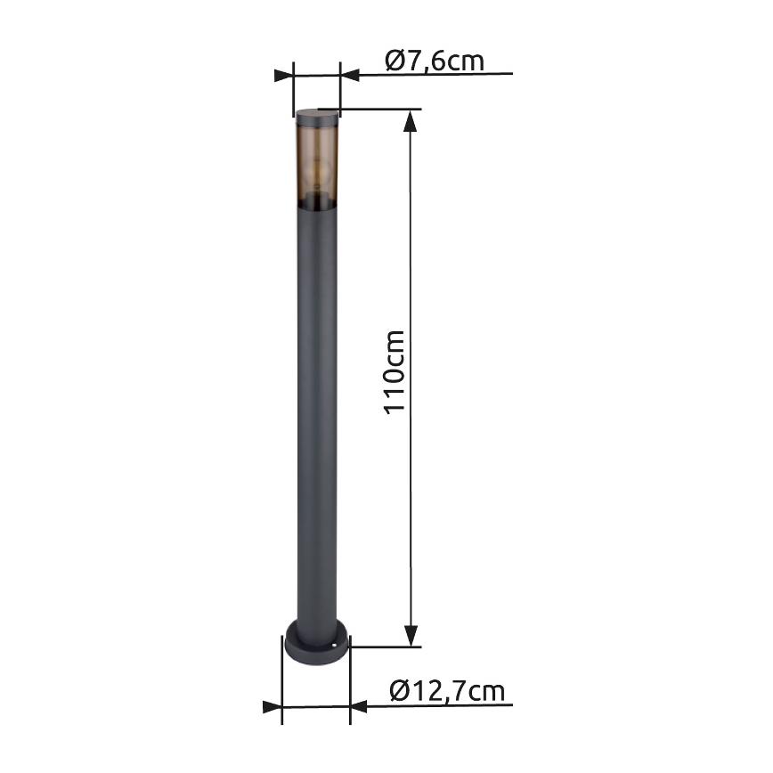 Globo - Vonkajšia lampa 1xE27/23W/230V 110 cm IP44