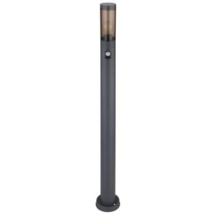 Globo - Vonkajšia lampa so senzorom 1xE27/15W/230V IP44 110 cm čierna