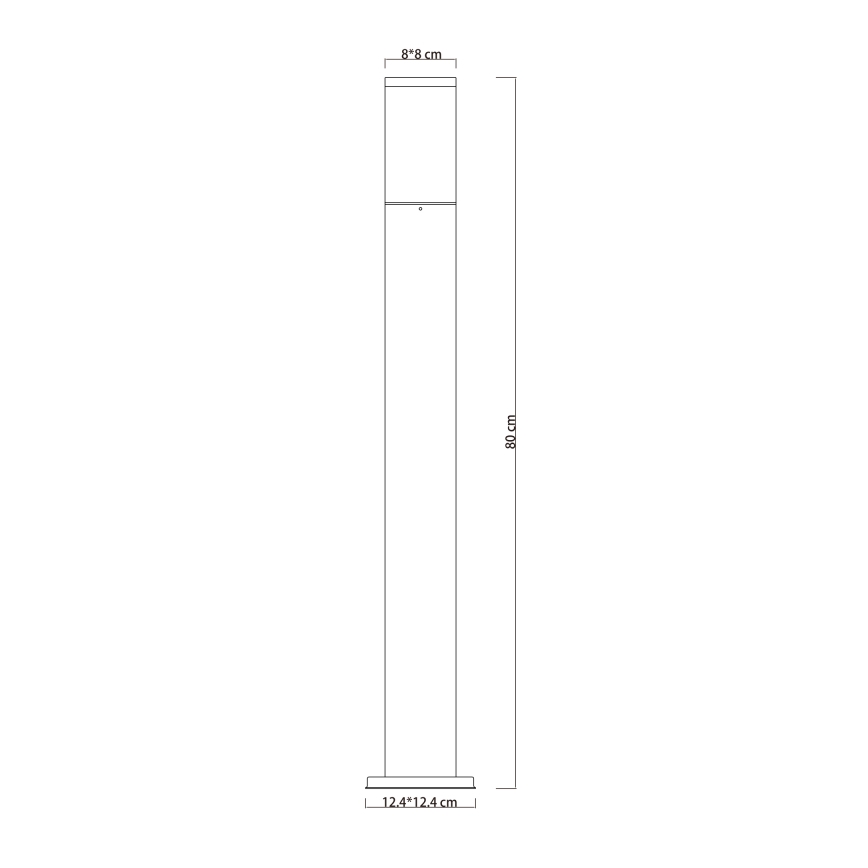 Globo - Vonkajšia lampa 1xE27/15W/230V 80 cm IP44