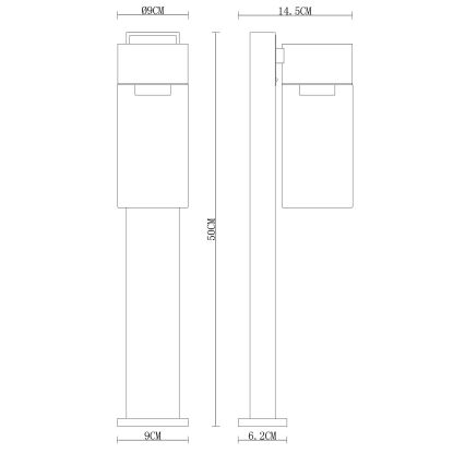 Globo - Vonkajšia lampa 1xE27/40W/230V 50 cm IP44