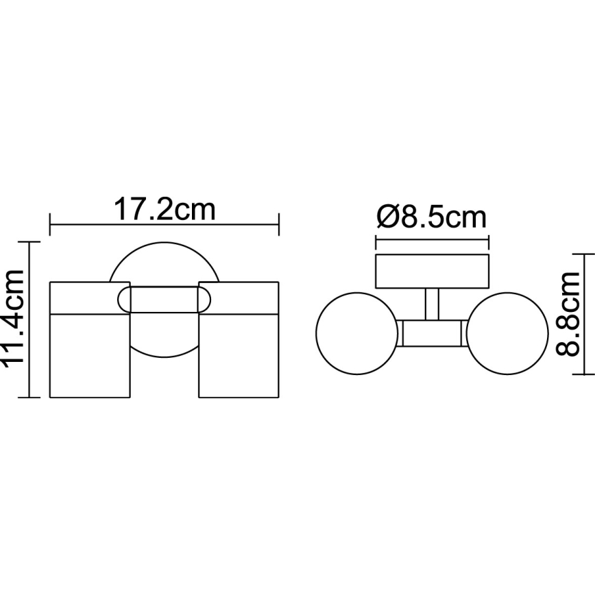 Globo 3207-2L - LED Vonkajšie svietidlo STYLE 2xGU10/5W/230V