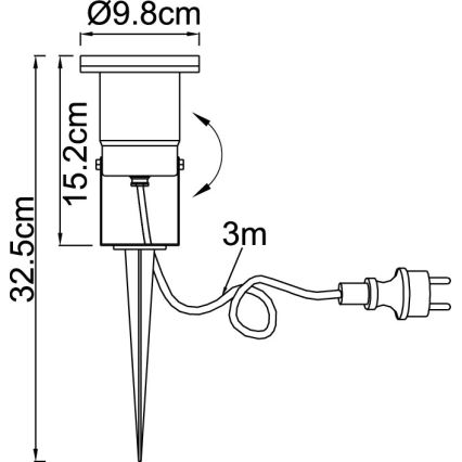 Globo - Vonkajšia lampa 1xGU10/35W/230V IP65