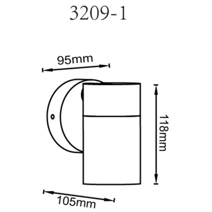 Globo - Nástenné bodové svietidlo 1xGU10/35W/230V
