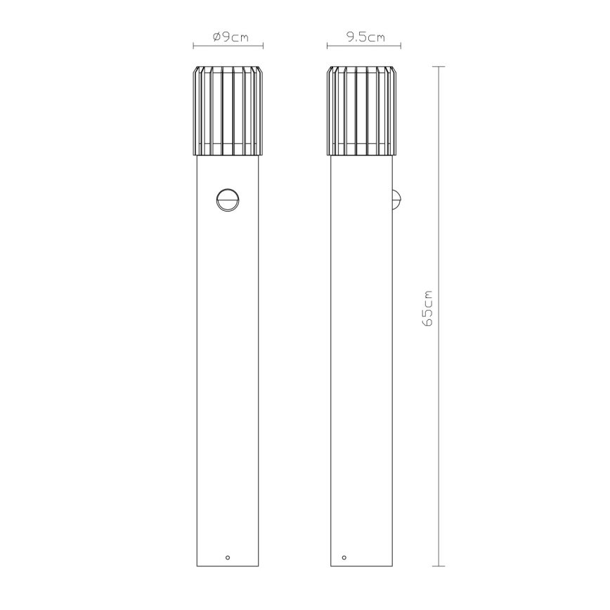 Globo - Vonkajšia lampa so senzorom 1xE27/15W/230V IP54 65 cm