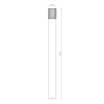 Globo - Vonkajšie svietidlo 1xE27/15W/230V IP54 100 cm