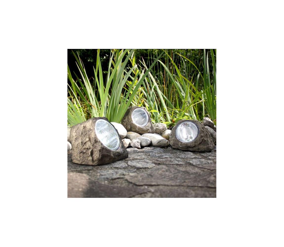 Globo Globo 3302 - Dekoratívne solárne LED svietidlo KÁMEN 4xLED/0,06W/3,2V IP44