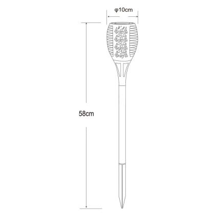 Globo - LED Solárna lampa 36xLED/0,1W/1,2V IP44