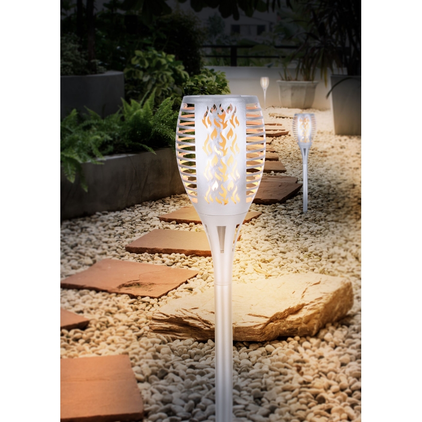 Globo - LED Solárne svietidlo LED/3,6W/3V 1800K IP44 lesklý chróm