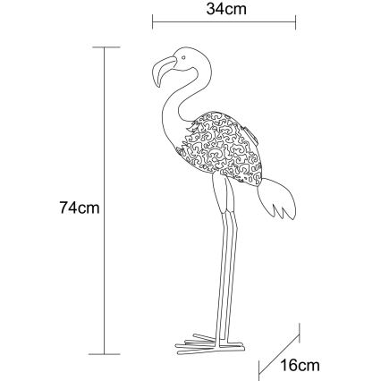 Globo - LED solárne svietidlo LED/3V IP44 300 mAh plameniak