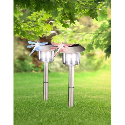 Globo - LED RGB Solárna lampa 2xLED/6V IP44