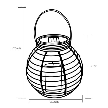 Globo - LED Solárne svietidlo LED/0,06W/3,2V IP44 ratan