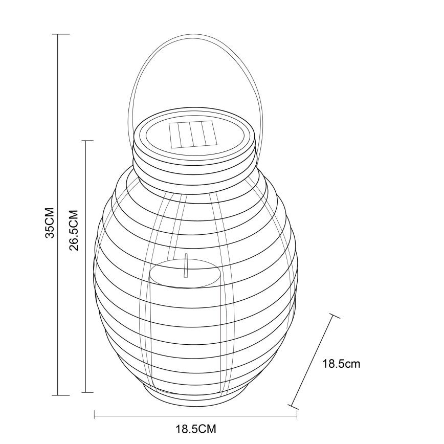 Globo - LED Solárne svietidlo LED/0,06W/3,2V IP44 200 mAh ratan
