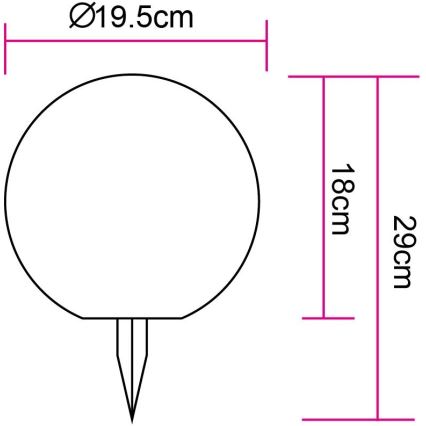 Globo - LED Solárna lampa 20xLED/0,06W/3,2V pr. 19,5 cm IP44 600 mAh