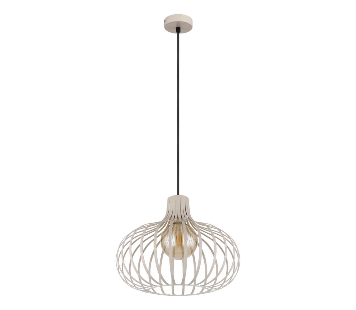 Globo 33370119 - Závesný luster MATEO na lanku 1xE27/40W/230V béžový 33370119