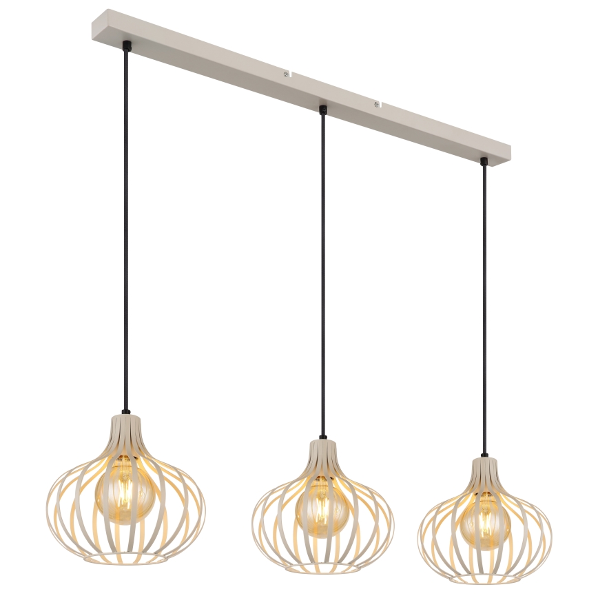 Globo - Luster na lanku 3xE27/40W/230V béžový
