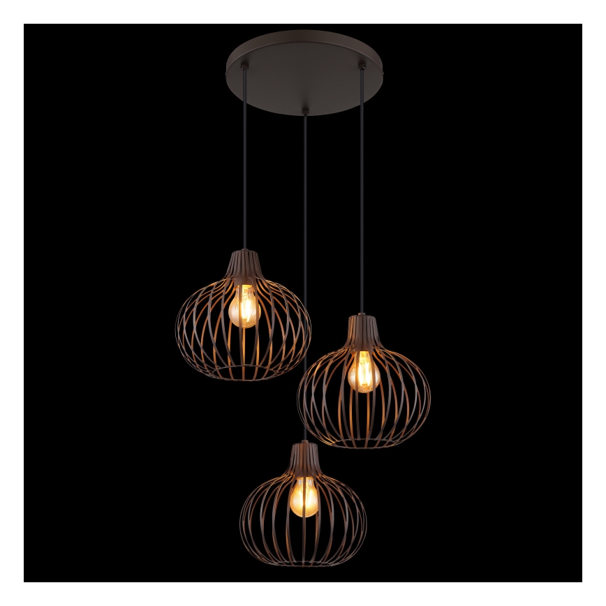 Globo - Závesný luster na lankách 3xE27/40W/230V