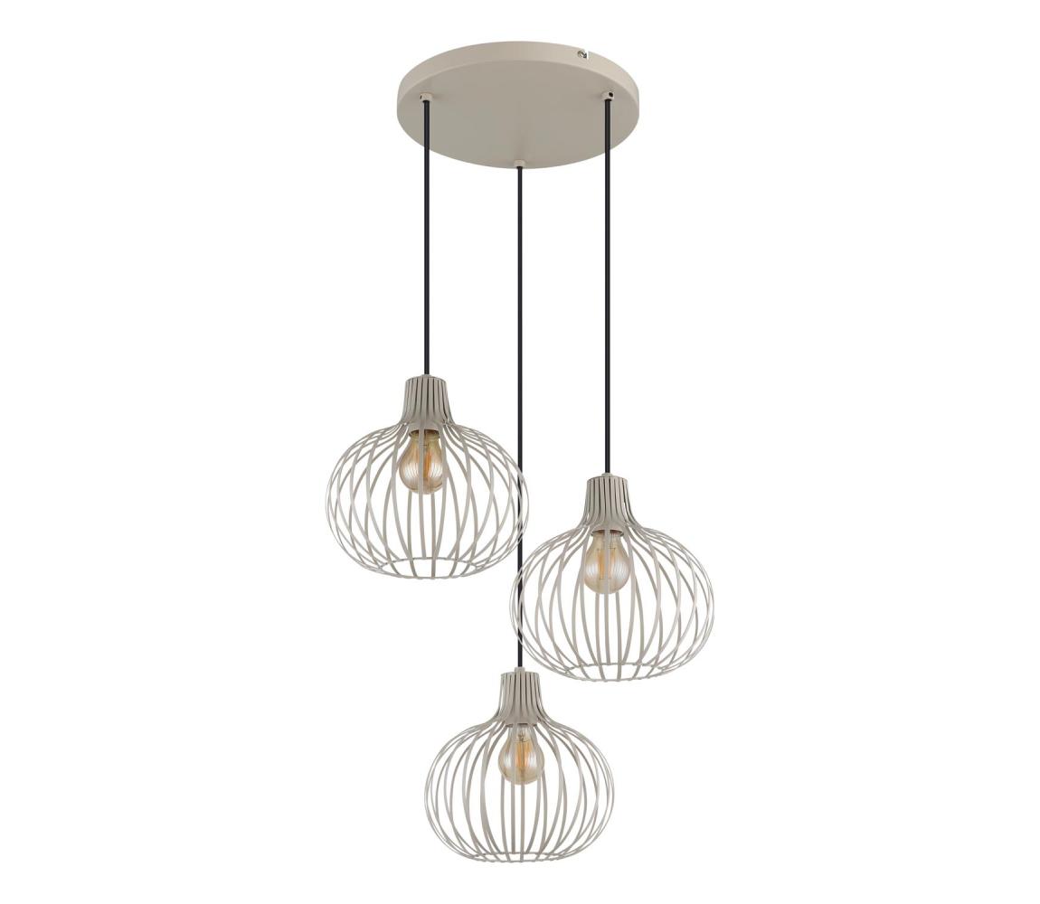 Globo 33379319 - Závesné svietidlo na lanku MATEO 3xE27/40W/230V béžové 33379319