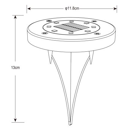 Globo - SADA 2x LED Solárne svietidlo LED/0,8W/3V IP44