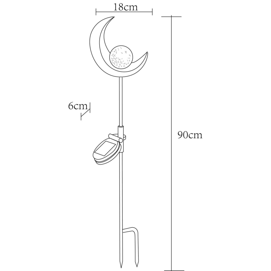 Globo - LED Solárne svietidlo LED/0,02W/3V 600mAh IP44 bronz