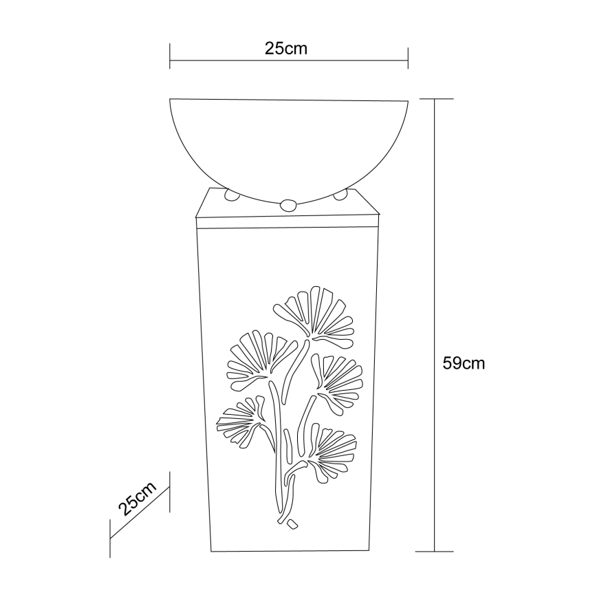 Globo - LED solárne svietidlo s kvetináčom LED/3V IP44 300 mAh