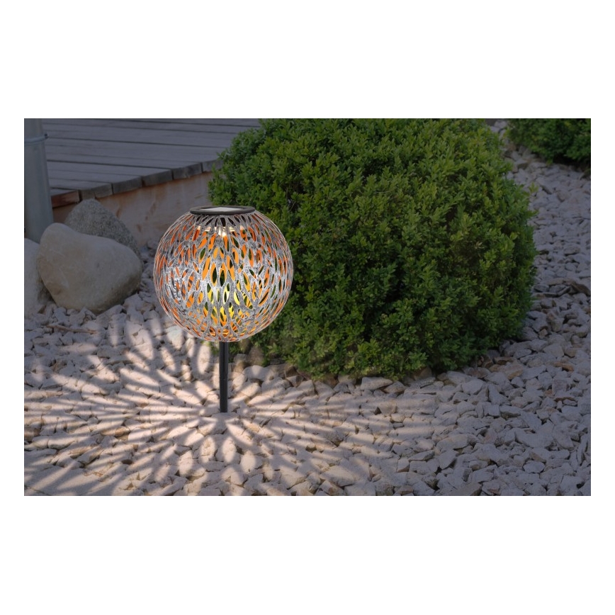 Globo - LED Solárne svietidlo LED/0,06W/1,2V strieborná IP44 180x540 mm