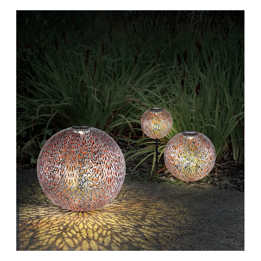 Globo - LED Solárne svietidlo LED/0,06W/1,2V strieborná IP44 180x540 mm