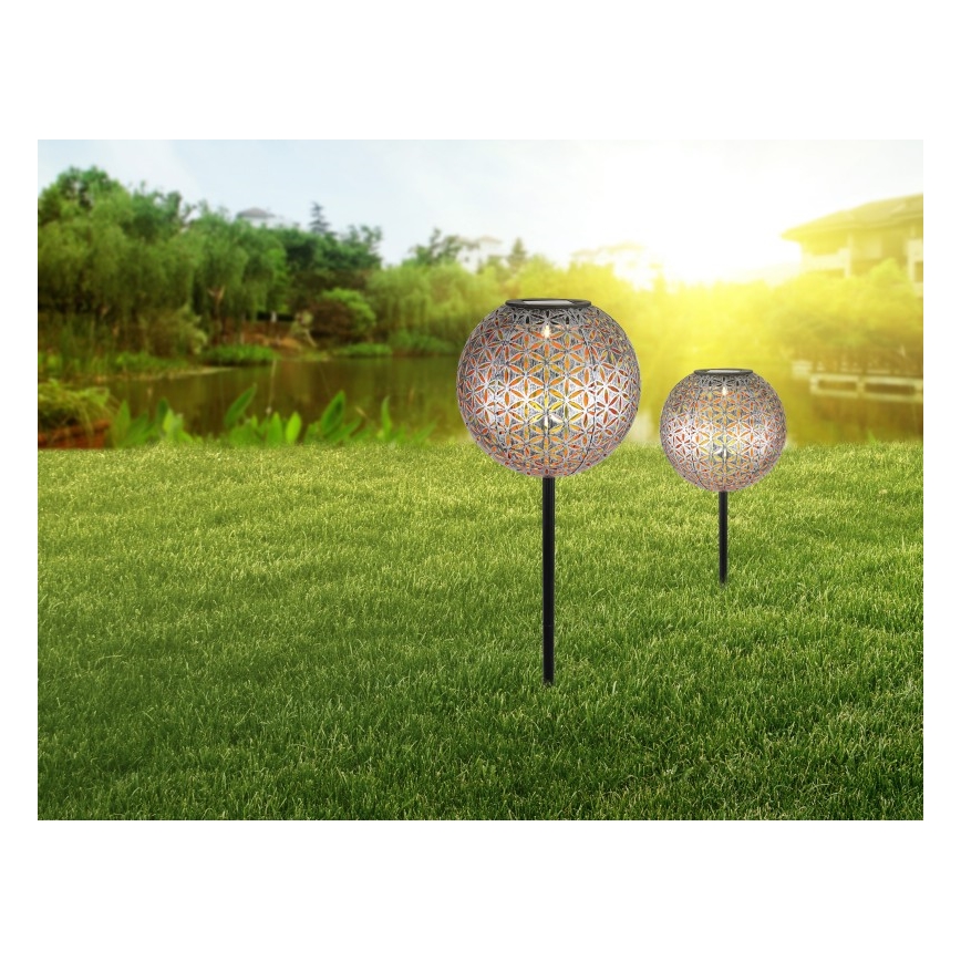 Globo - LED Solárne svietidlo LED/0,06W/1,2V strieborná IP44 180x540 mm