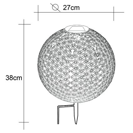 Globo - Solárne svietidlo LED/0,06W/1,2V hrdza IP44 270x380 mm