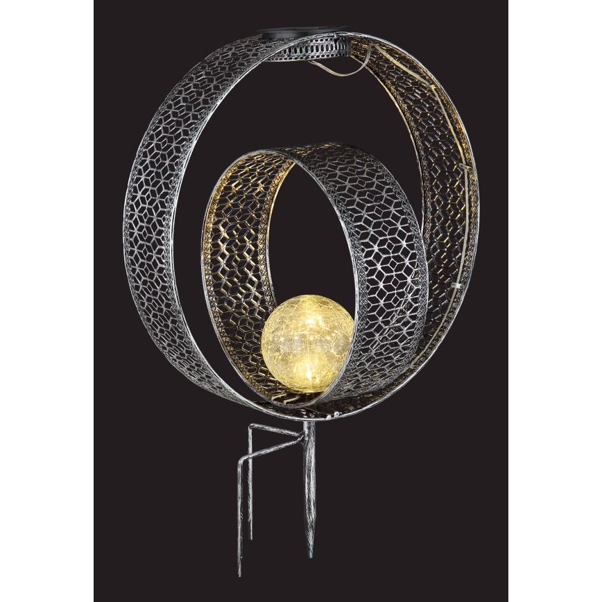 Globo - LED Solárne svietidlo LED/0,06W/1,2V strieborná IP44