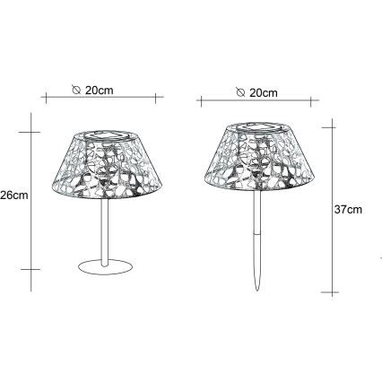 Globo - LED Solárne svietidlo LED/0,06W/3V 3000K IP44 300 mAh