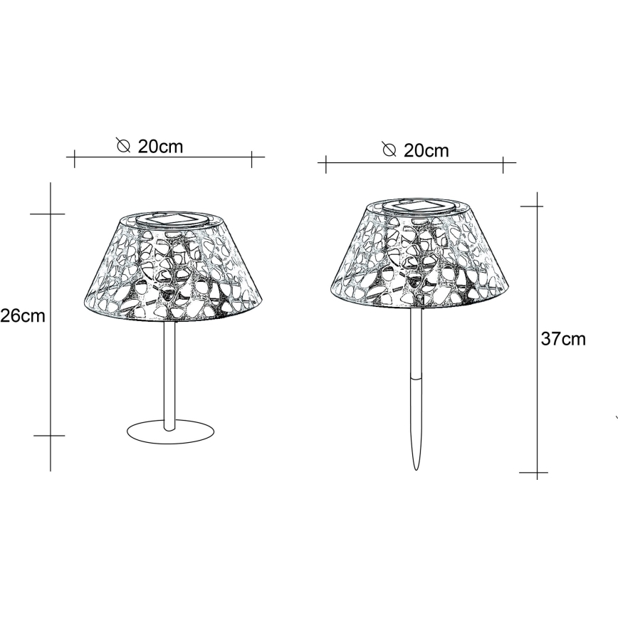 Globo - LED Solárne svietidlo LED/0,06W/3V 3000K IP44 300 mAh