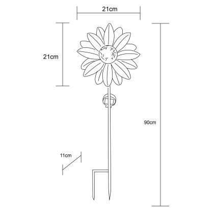 Globo - LED Solárne svietidlo LED/0,06W/3V IP44