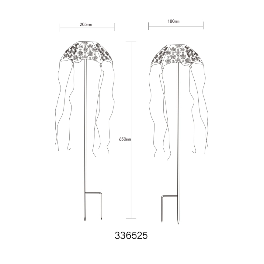 Globo - LED solárne svietidlo LED/3V IP44 300 mAh dáždnik