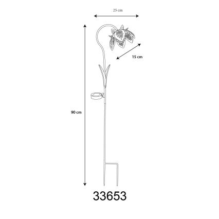 Globo - LED solárne svietidlo LED/3,2V IP44 200 mAh kvet