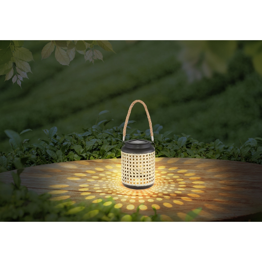 Globo - LED Solárne svietidlo LED/0,06W/3V 3000K IP44 bambus